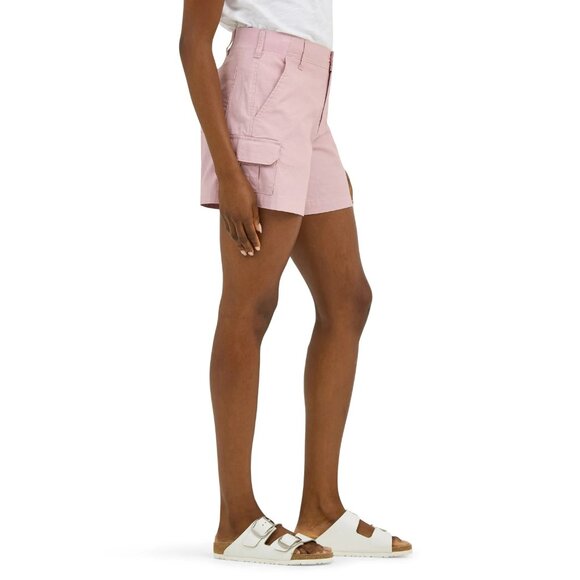 Lee Women's Comfort Waist 5" Cargo Short, Size 12, Regular Fit, Mid Rise, Pink - Picture 5 of 6